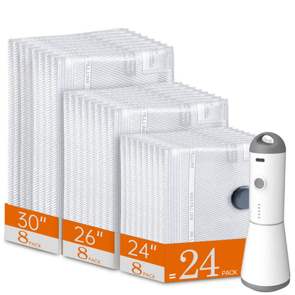 【Summer Vibes】Vacease Cordless Travel Vacuum Bag Set with Rechargeable Air Pump - 15-Pack Space Saving Storage Bags, Airtight Resealing Sealed Organizers for Luggage, Sturdy Lightweight Clothes Storage Solution, Vacuum Bags for Travel