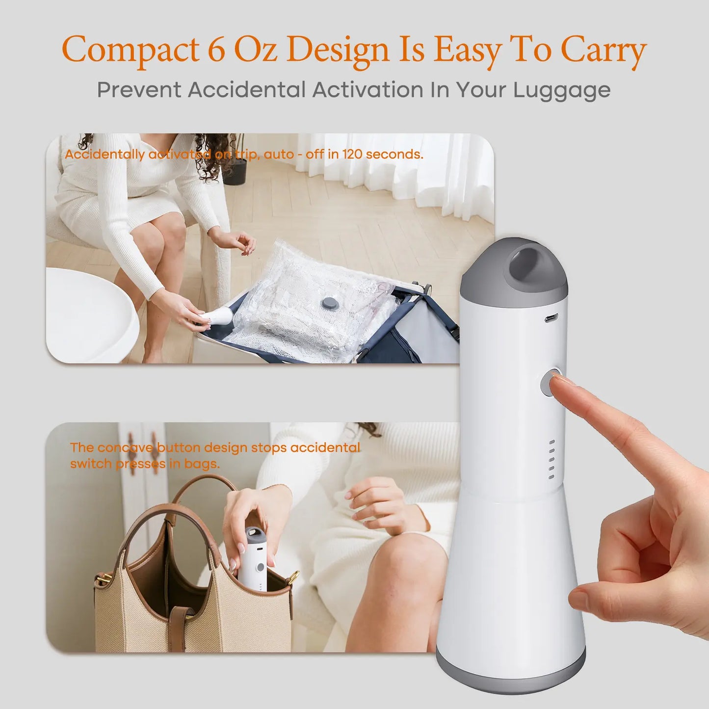 【Summer Vibes】Vacease Cordless Travel Vacuum Bag Set with Rechargeable Air Pump - 15-Pack Space Saving Storage Bags, Airtight Resealing Sealed Organizers for Luggage, Sturdy Lightweight Clothes Storage Solution, Vacuum Bags for Travel